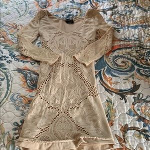 Bebe lace look stretch bodycon mini dress